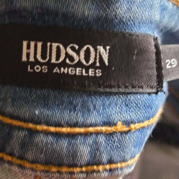 Hudson NWT Croxley Mid Thigh Short Denim Cuff 5 Pockets Stretch Size 29 - Picture 12 of 14